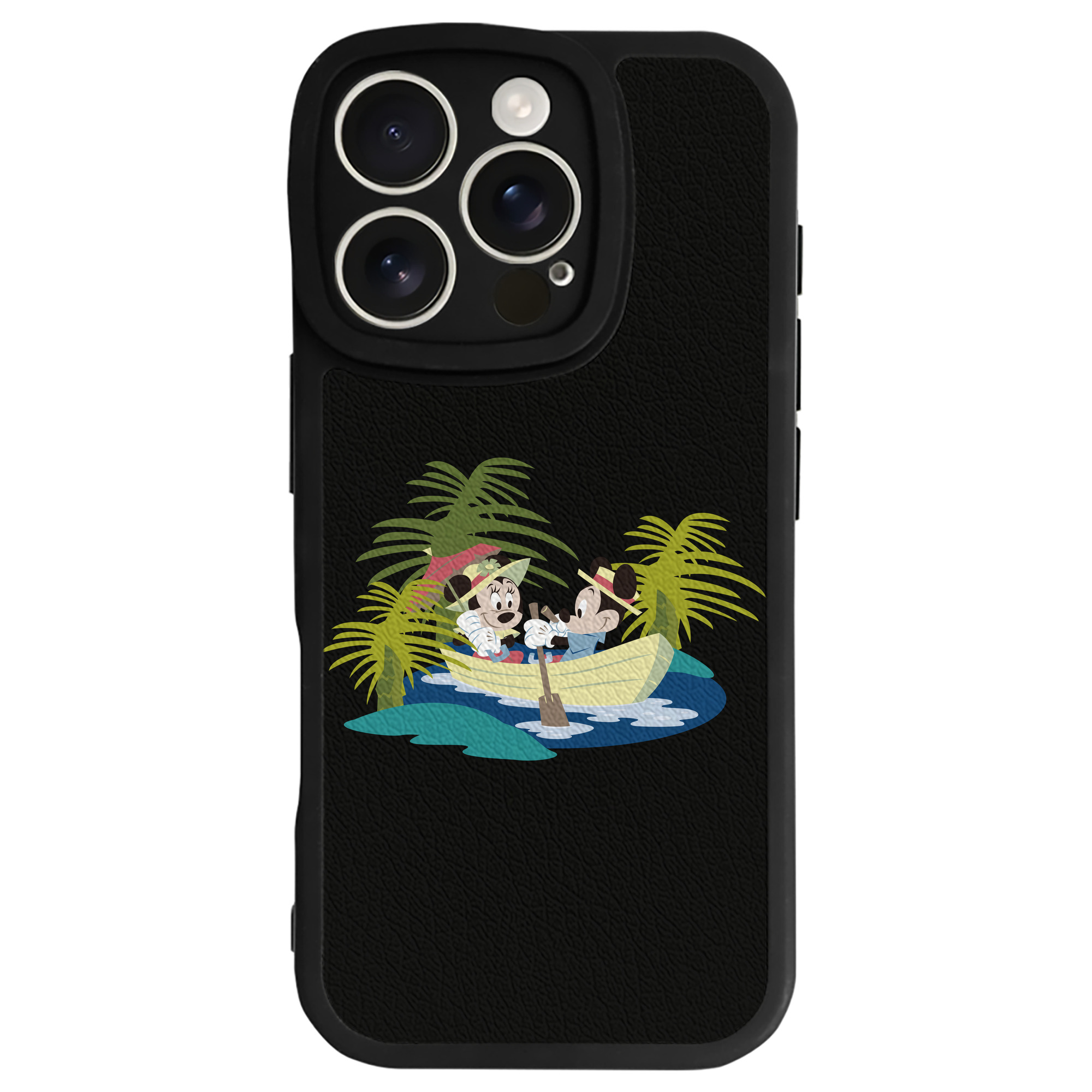 （画像用） ミッキーマウス Mickey Mouse 【iPhone 16シリーズ対応】シリコンスマホケース（レザー調） 材質：シリコン